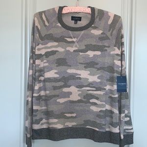 Lucky Brand Camo Scoop Neck Pullover Sweatshirt